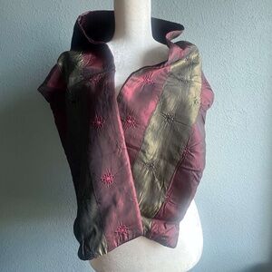 Wrap Scarf - Brocaded Taffeta & Velvet